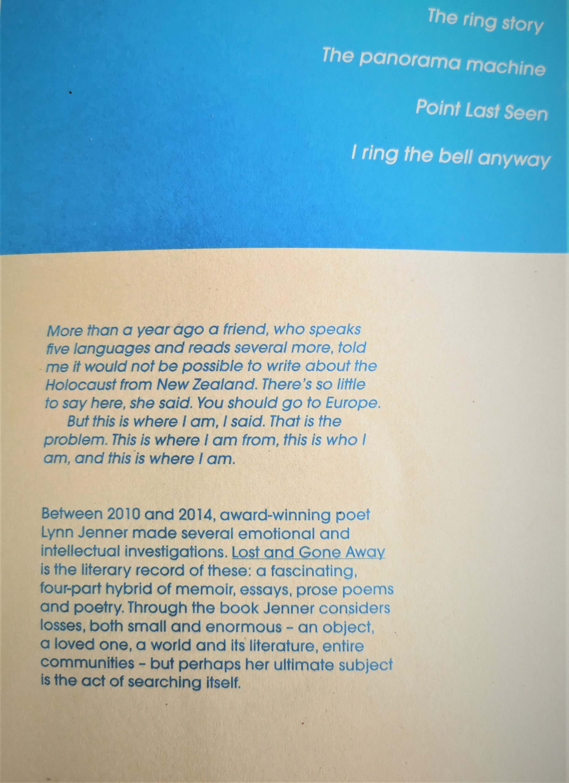 Lost and Gone Away Back Cover